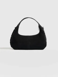 Leather Bags|Bags|Saint and Sofia Taylor Hobo Handbag - Black