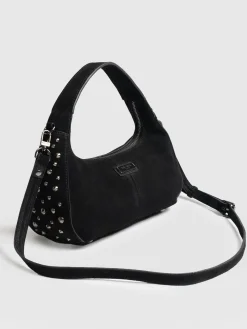 Leather Bags|Bags|Saint and Sofia Taylor Hobo Handbag - Black