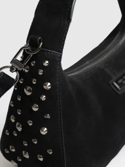 Leather Bags|Bags|Saint and Sofia Taylor Hobo Handbag - Black