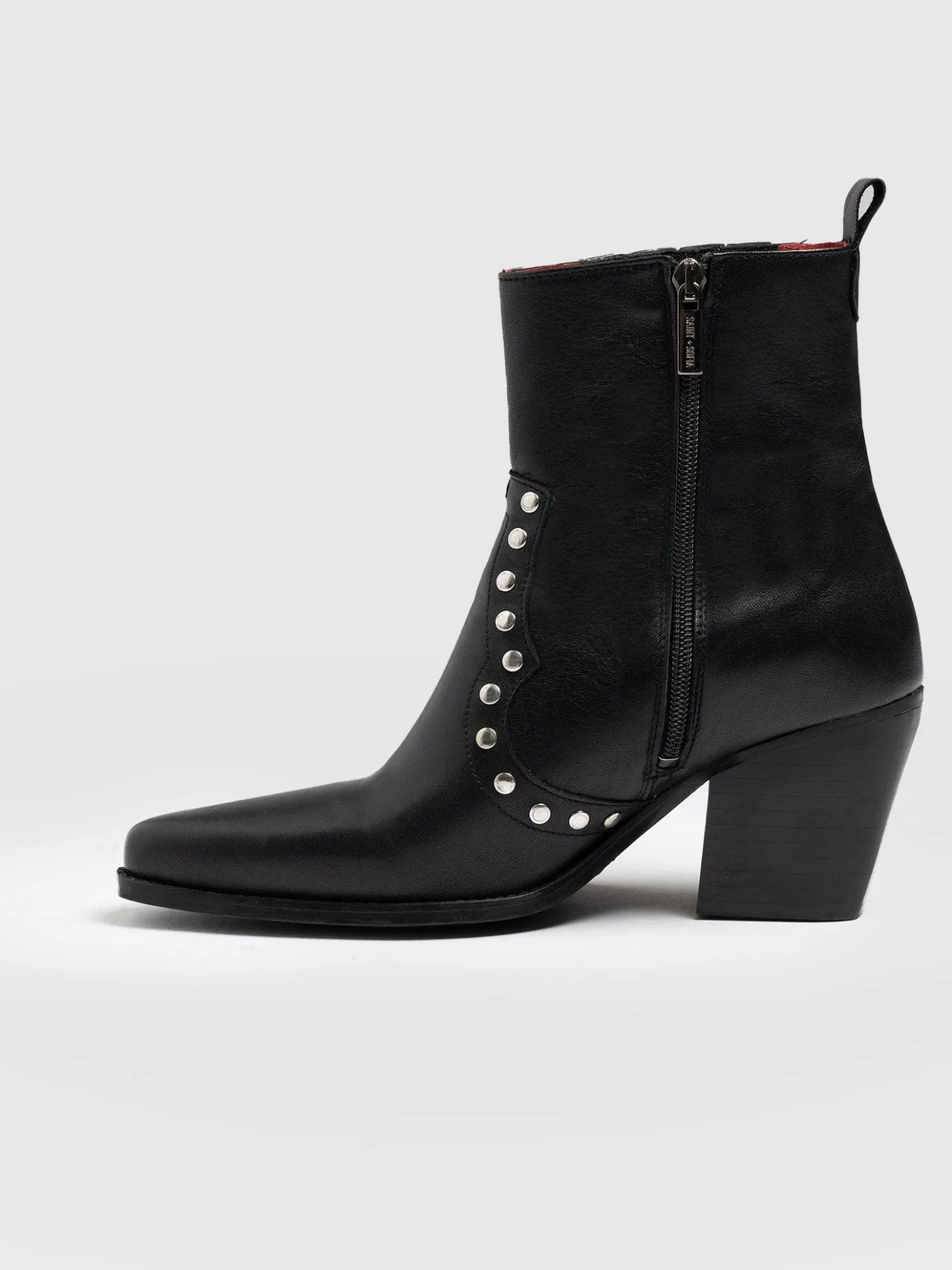 Boots|Shoes|Saint and Sofia Texas Studded Boot - Black