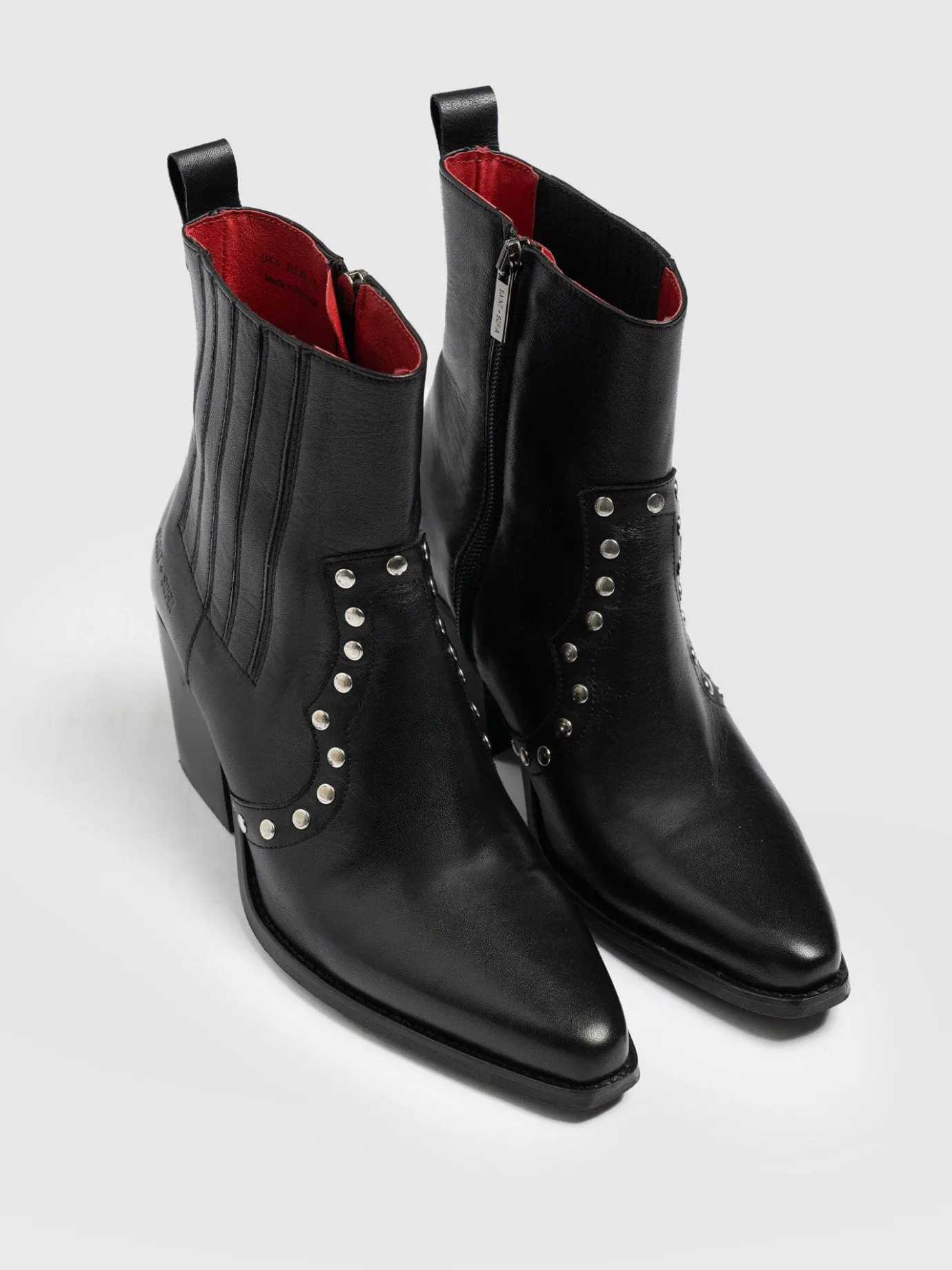 Boots|Shoes|Saint and Sofia Texas Studded Boot - Black