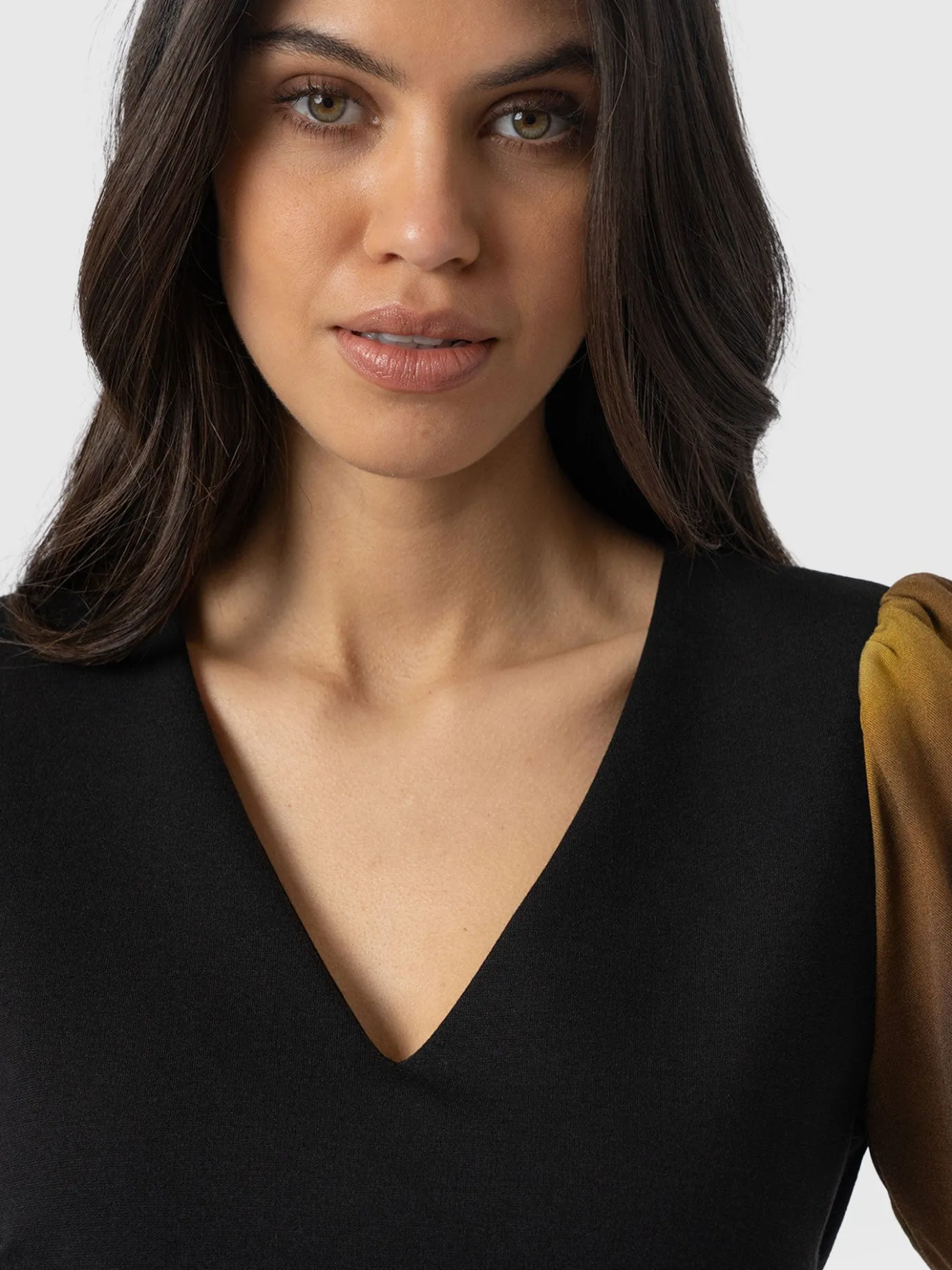 T-shirts & Tanks|Saint and Sofia Tori Puff Sleeve Top - Yellow Gradient
