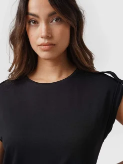 T-shirts & Tanks|Saint and Sofia Turn Up Tee - Black