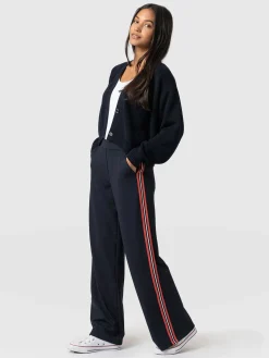 Pants|Saint and Sofia Victory Straight Leg Pant - Navy/Red Stripe