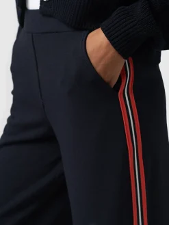Pants|Saint and Sofia Victory Straight Leg Pant - Navy/Red Stripe