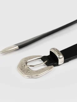 Leather Belts|Accessories|Saint and Sofia Western Belt - Black