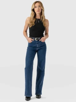 Pants|Denim & Jeans|Saint and Sofia Wide Leg Jean - Mid Blue