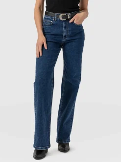 Pants|Denim & Jeans|Saint and Sofia Wide Leg Jean - Mid Blue