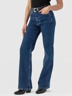 Pants|Denim & Jeans|Saint and Sofia Wide Leg Jean - Mid Blue