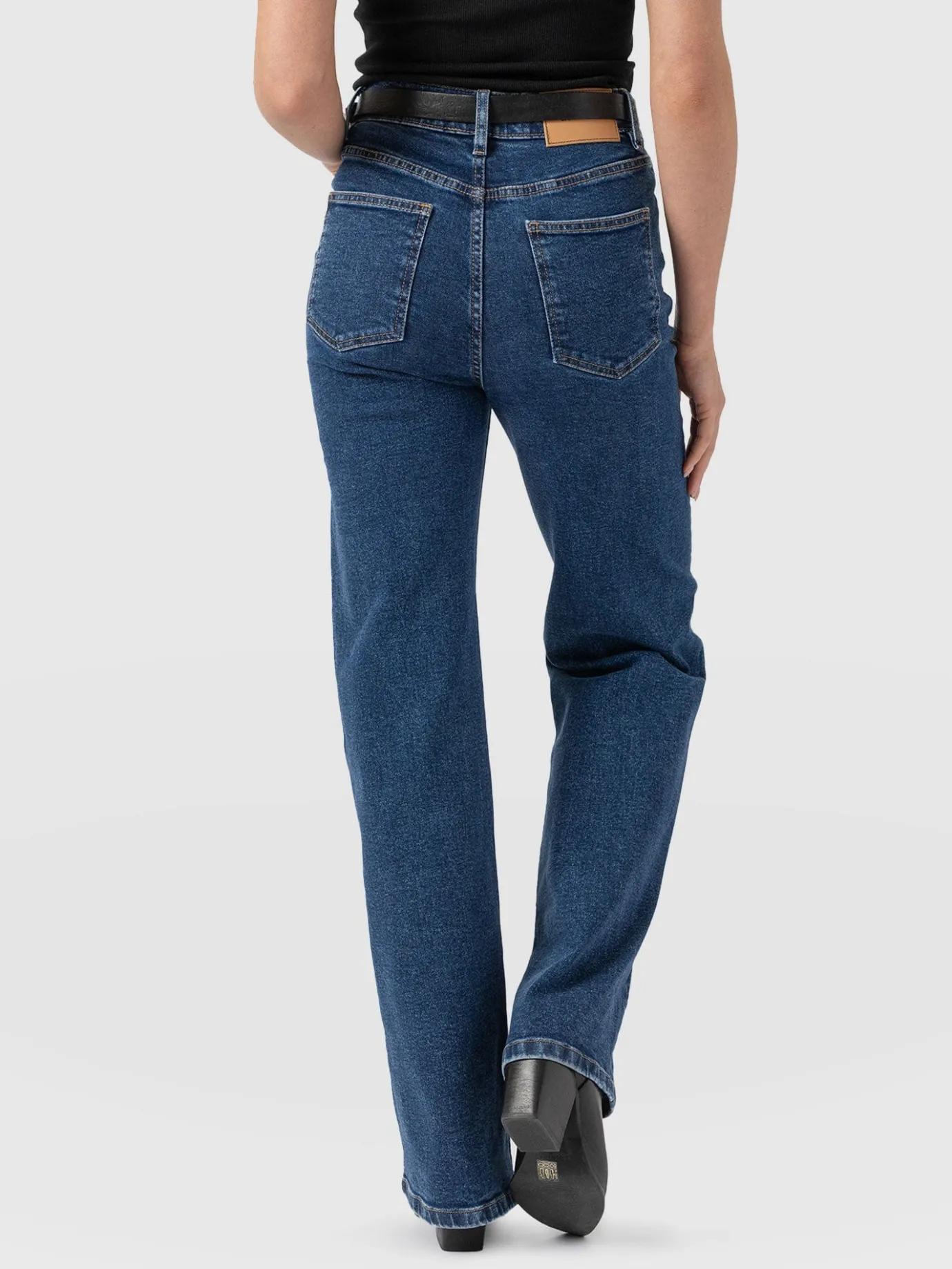 Pants|Denim & Jeans|Saint and Sofia Wide Leg Jean - Mid Blue