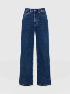Pants|Denim & Jeans|Saint and Sofia Wide Leg Jean - Mid Blue