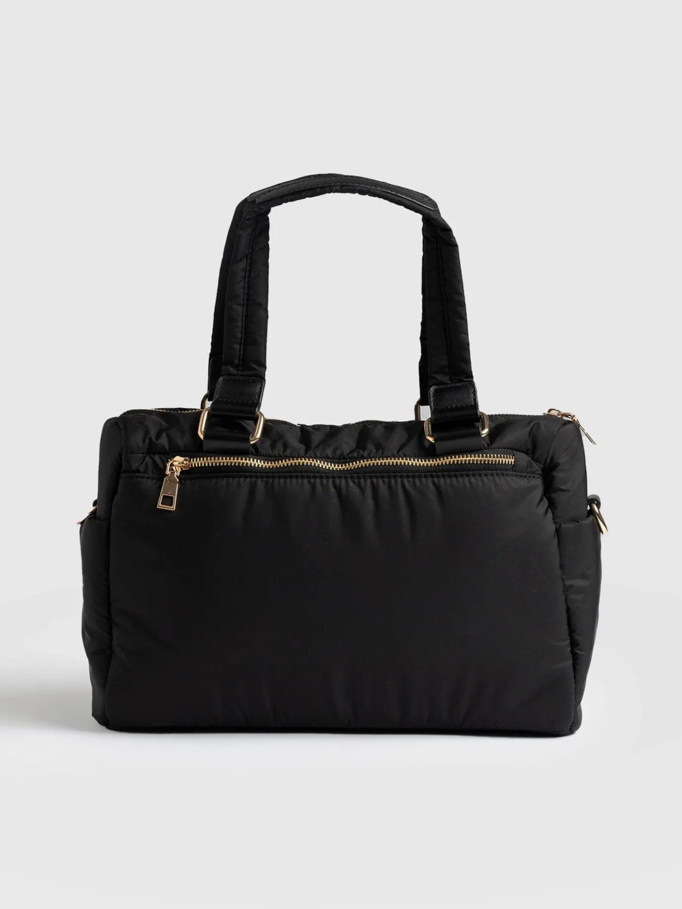 Accessories|Shoulder Bags|Saint and Sofia Woven Duffle Bag - Black/Grey