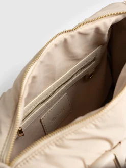 Shoulder Bags|Nylon Bags|Saint and Sofia Woven Duffle Bag - Cream